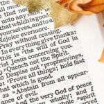 Thanksgiving Bible verses KJV Hope Filled Faith - picture of Bible with a few fall leaves on it
