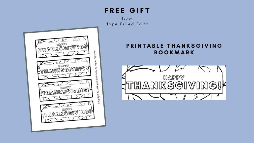 Thanksgiving Bookmark Previews at Hope Filled Faith (6) - Happy Thanksgiving Color Your Own Bookmark