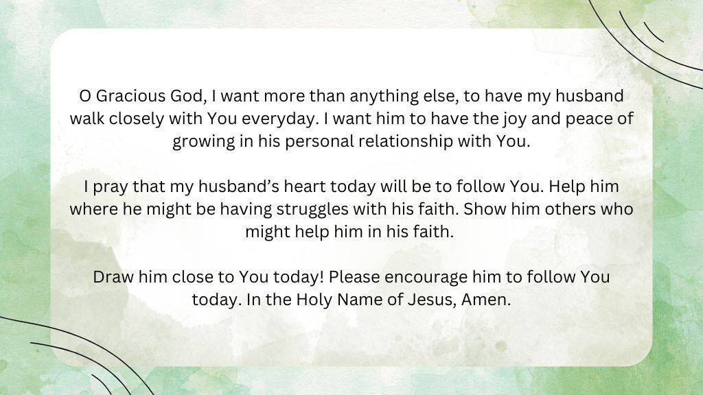 Praying for your husband in difficult times - (5) - pray for your husband walk with God