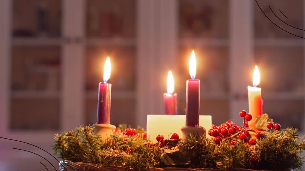 Advent Bible Reading Plan - (1) advent candles in wreath