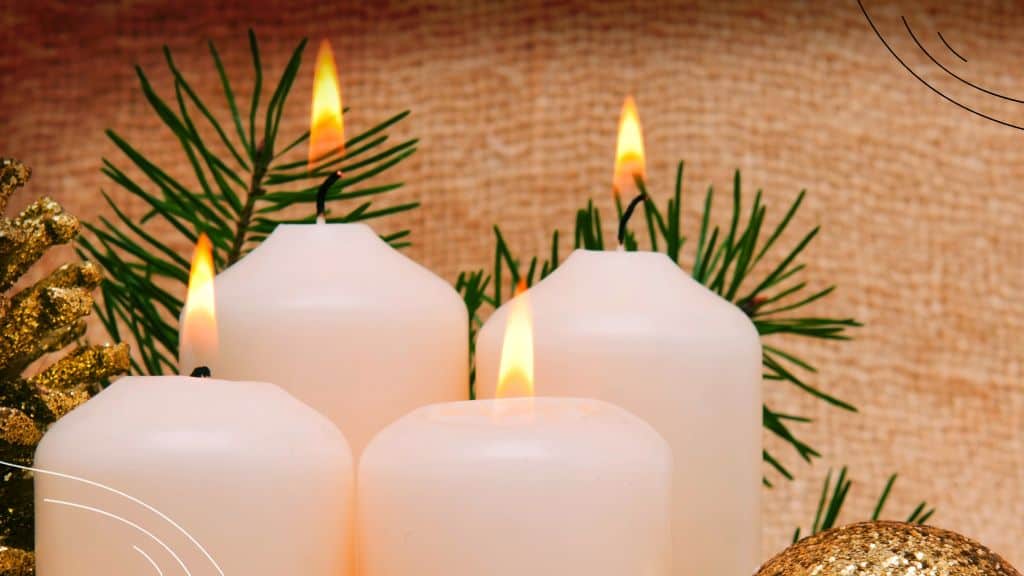 Advent Bible Reading Plan - (3) 4 lit white candles
