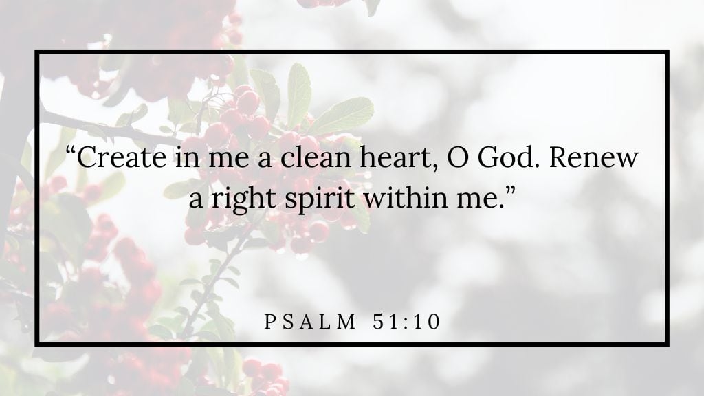 Prayers for December (11) text of psalm 51 10
