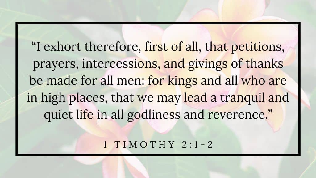 Prayers for May (9) 1 Timothy 2 1 2