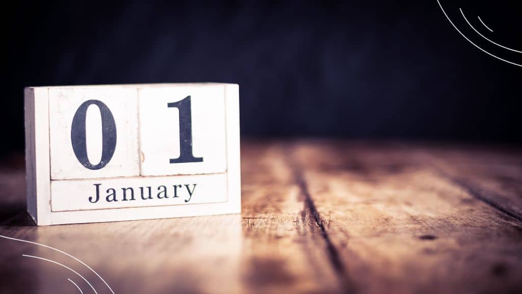 new year prayer points (7) January 1 on a cube calendar
