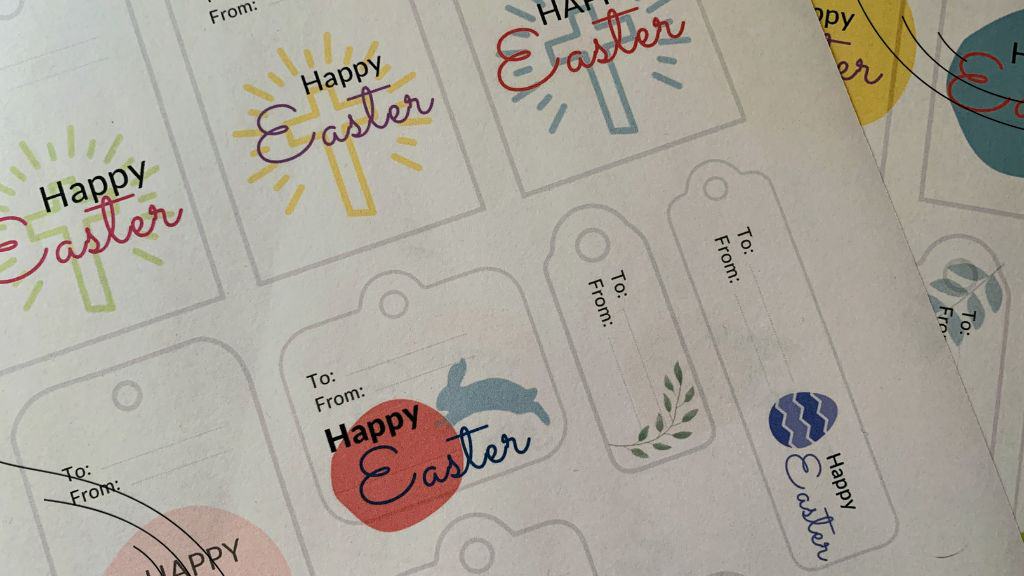 easter printable tags at hope filled faith - printout of Easter tags