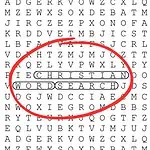 Christian Word Search Printable - Christian and Word and Search circled in a word search
