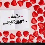 1 - hello february note surrounded by hearts - Bible verses for February